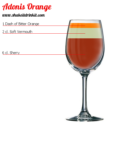 Cocktail Recipe ADONIS ORANGE Cocktail ADONIS ORANGE