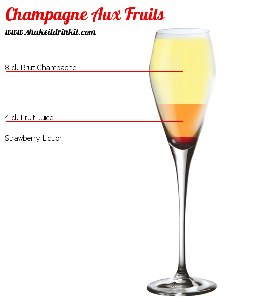 Cocktail CHAMPAGNE AUX FRUITS