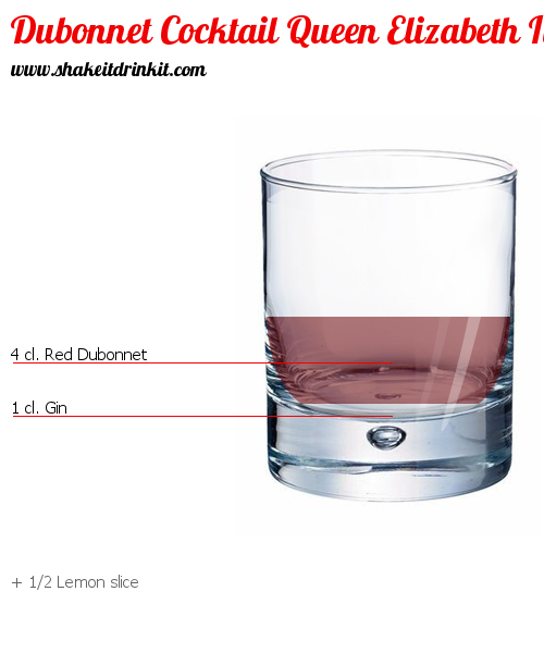 Cocktail Recipe DUBONNET COCKTAIL QUEEN ELIZABETH II Cocktail DUBONNET COCKTAIL QUEEN ELIZABETH II