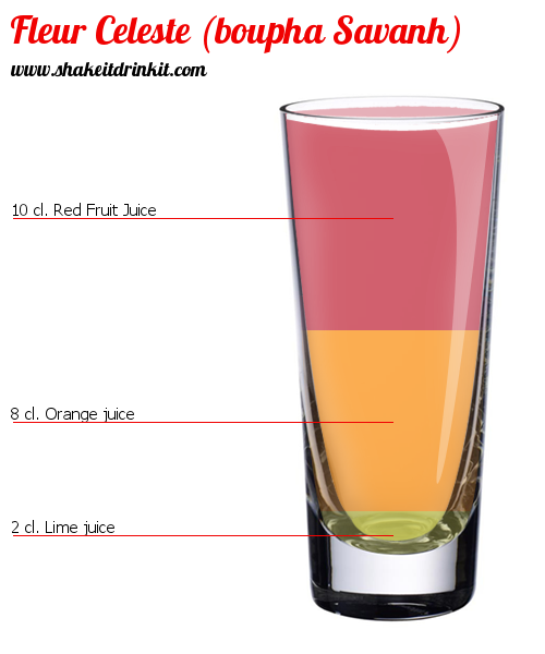 Cocktail Recipe FLEUR CELESTE (BOUPHA SAVANH) Cocktail FLEUR CELESTE (BOUPHA SAVANH)