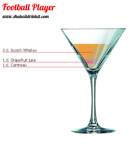Cocktail Recipe FOOTBALL PLAYER Cocktail FOOTBALL PLAYER