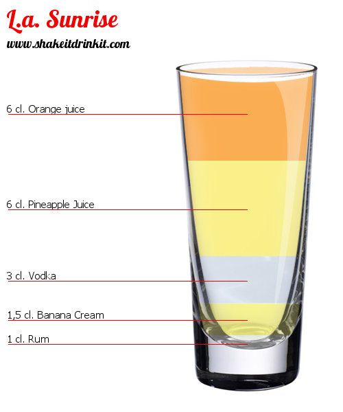 Cocktail Recipe L.A. SUNRISE Cocktail L.A. SUNRISE