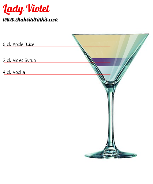 Cocktail Recipe LADY VIOLET Cocktail LADY VIOLET