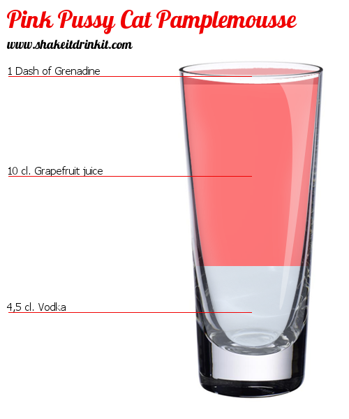 Receita coquetel PINK PUSSY CAT ORIGINAL