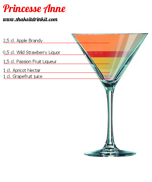 Cocktail Recipe PRINCESSE ANNE Cocktail PRINCESSE ANNE