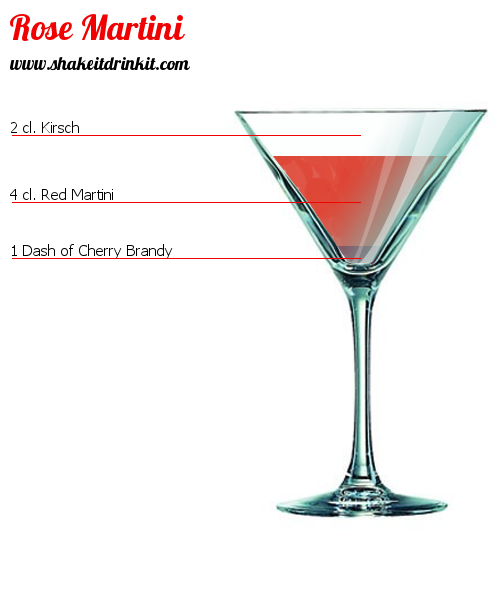 Cocktail ROSE Martini